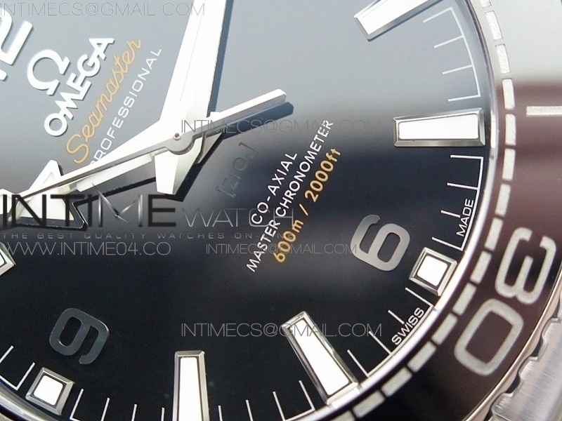 Planet Ocean 43.5mm SS VSF 1:1 Best Edition Black Ceramic Bezel and Dial on SS Bracelet A8900 Super Clone